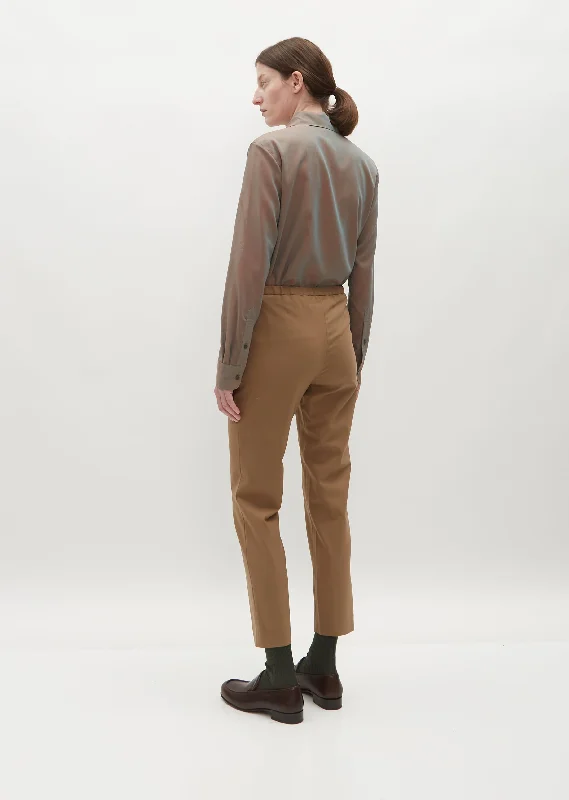 Slim Wool Pull On Pant