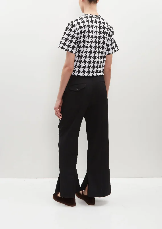 Wool Paneled Hem Pants