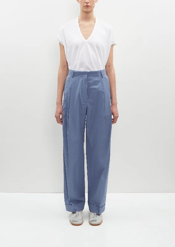 Partan Cotton Pants — Blue