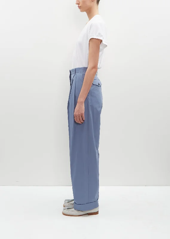 Partan Cotton Pants — Blue