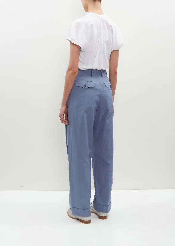 Partan Cotton Pants — Blue