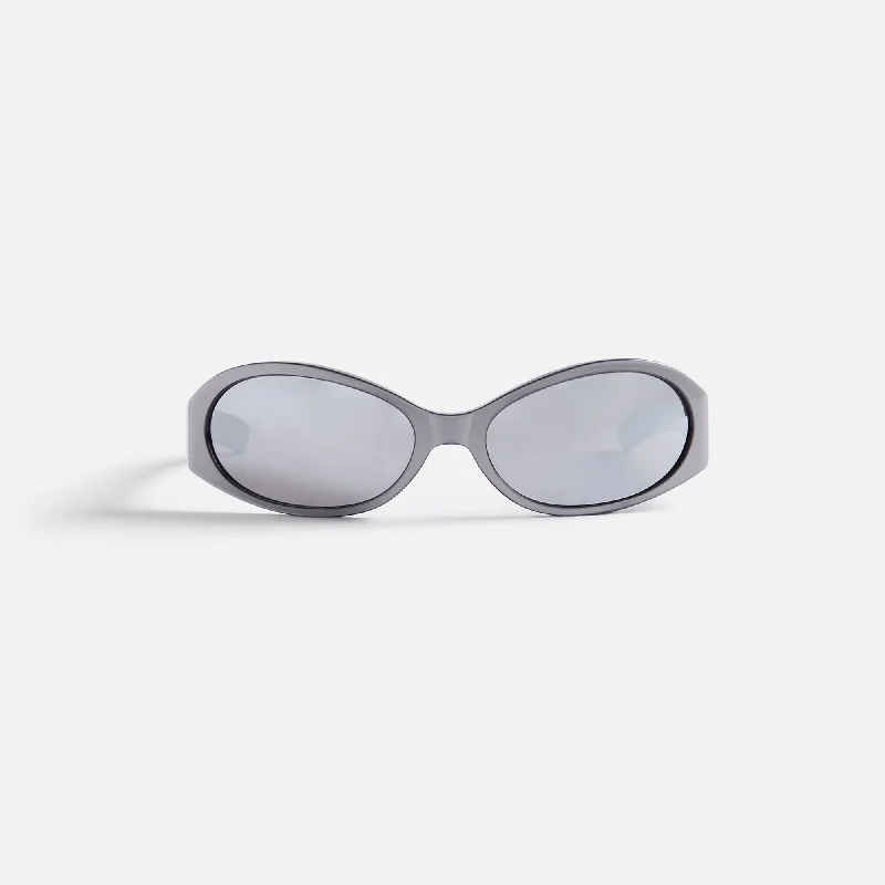 Flatlist Opel Sunglasses - Metallic Silver / Silver Reflective Lens