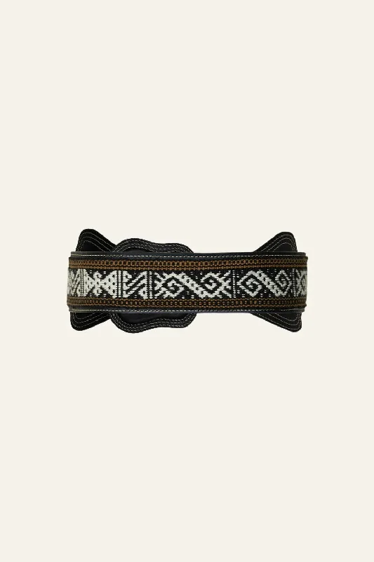 Appalachian Belt in Black/Ecru