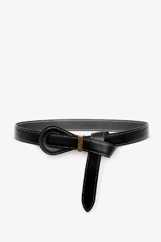 Brindi Leather Belt - Black