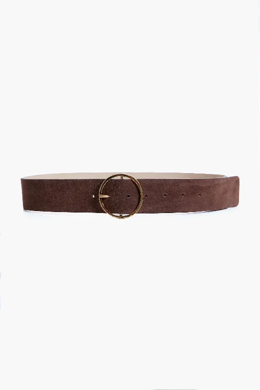 Chocolate Molly Suede Belt