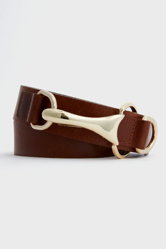 Cognac Snaffle Belt