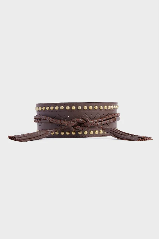 Dark Brown Leather Belt