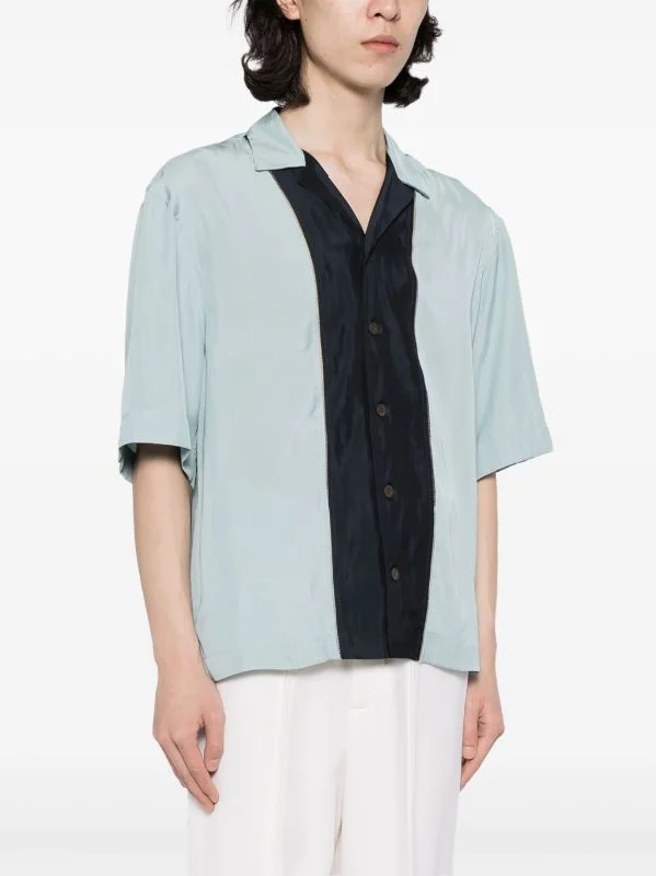 DRIES VAN NOTEN Men Paneled Short Sleeved Shirt