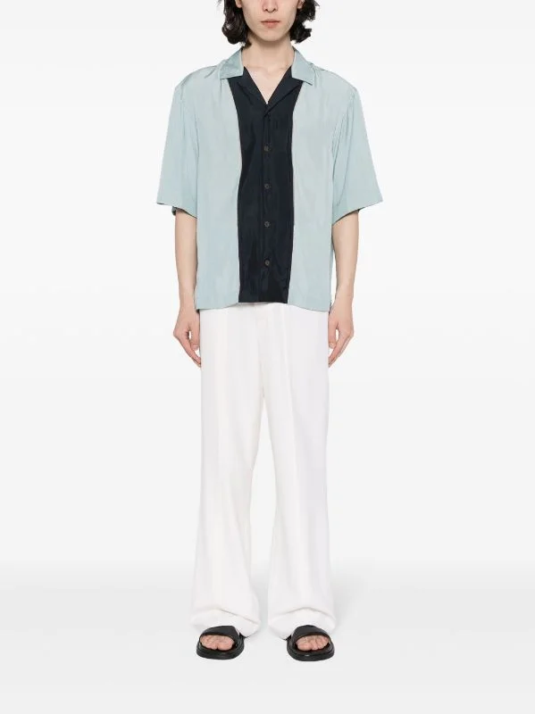 DRIES VAN NOTEN Men Paneled Short Sleeved Shirt