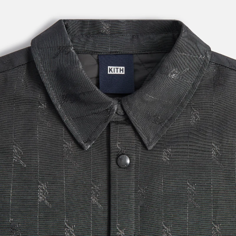 Kith Jacquard Faille Sutton Quilted Shirt Jacket - Somber