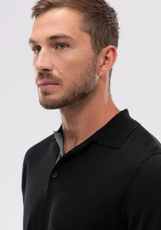 Mens Arman SS Polo - Black/Pigeon