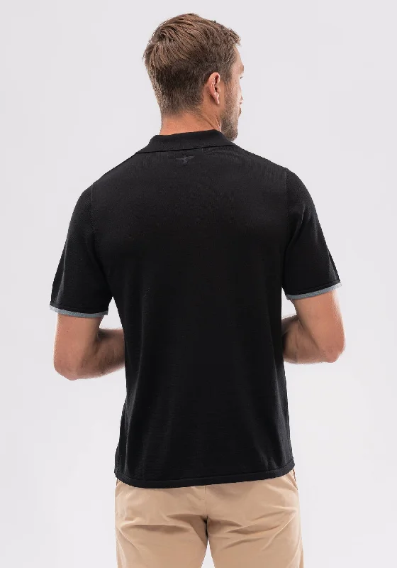 Mens Arman SS Polo - Black/Pigeon