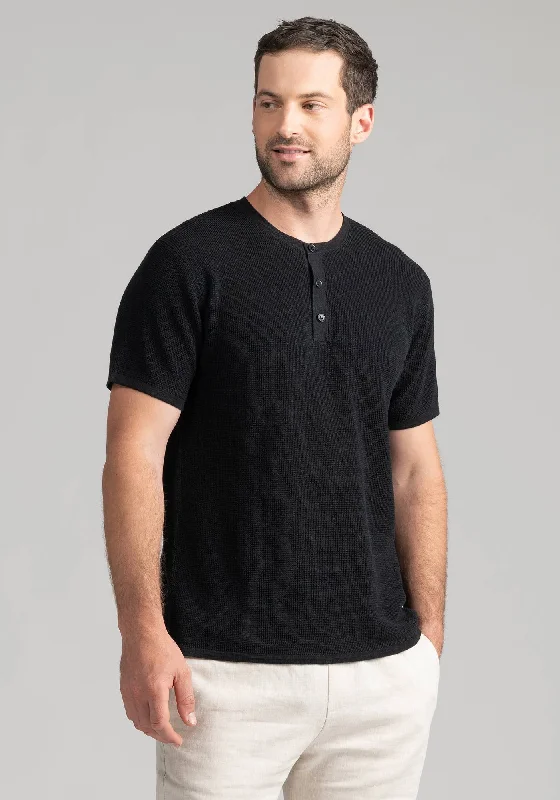 Mens Gilford Henley Tee - Blackberry