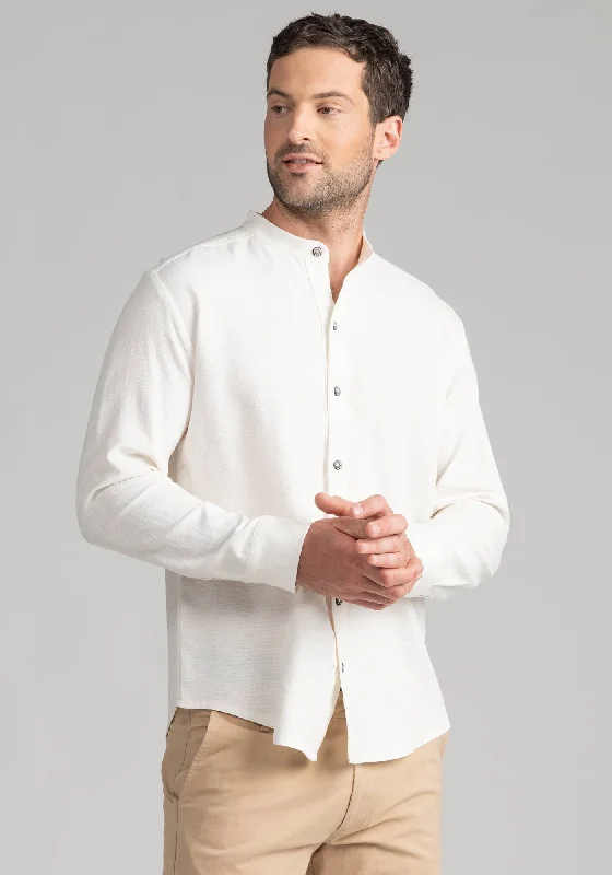 Mens Grandad Shirt - Sea Salt