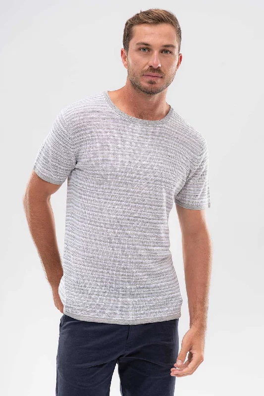 Mens Ronan Tee - Silver Birch/White