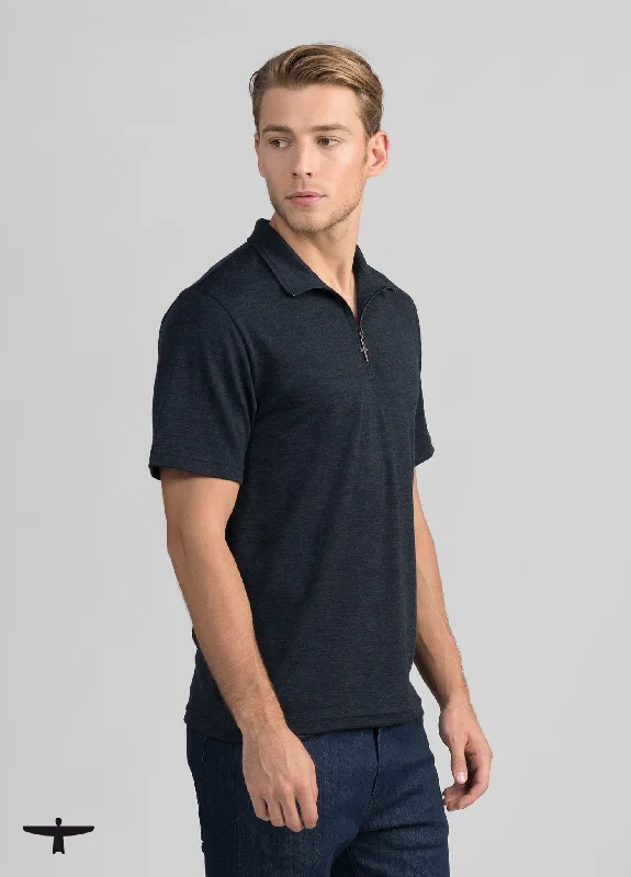 Mens Zip Tee - Black