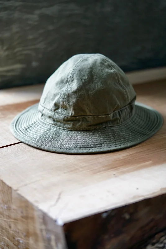 orSlow U.S NAVY HAT HERRINGBONE (UNISEX) - Green