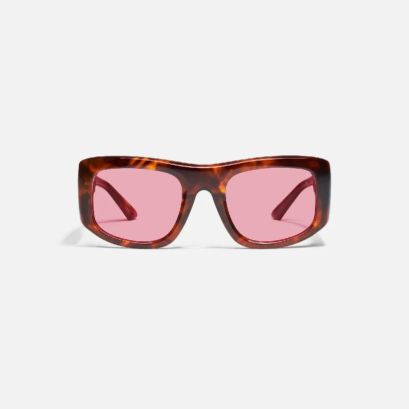 Quay for Guizio 53MM Uniform Square - Brown Tort / Rose