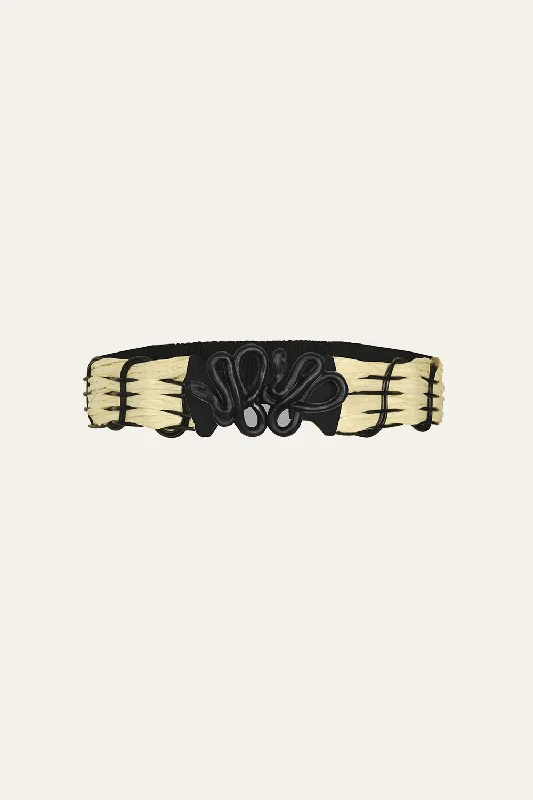 Spiritual Alignment Belt in Ecru & Black