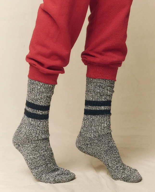 The Marled Athletic Sock. -- Navy