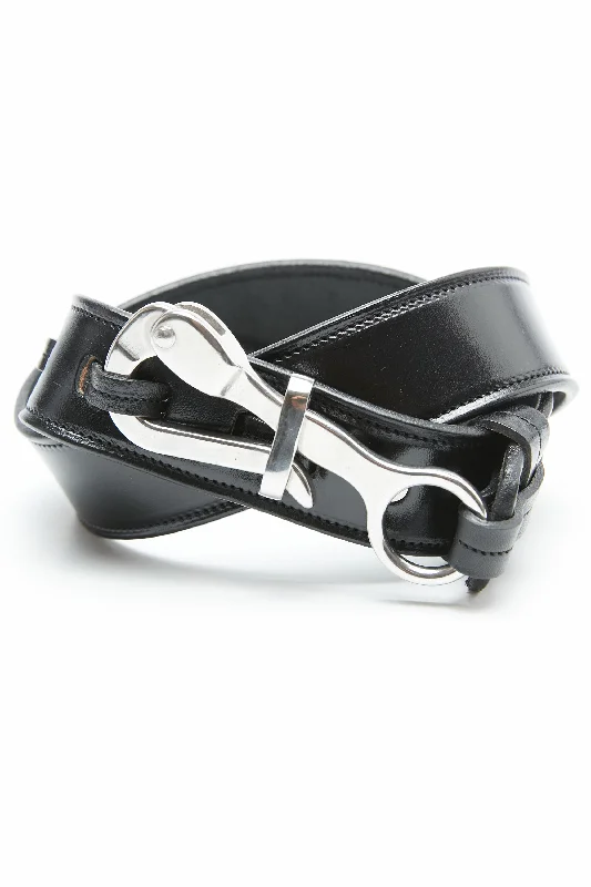 Tory Leather 1 1/2"" Pelican Belt - Black