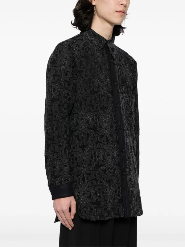 YOHJI YAMAMOTO POUR HOMME Men A-JQ Ashymme Notch Collar B Shirt