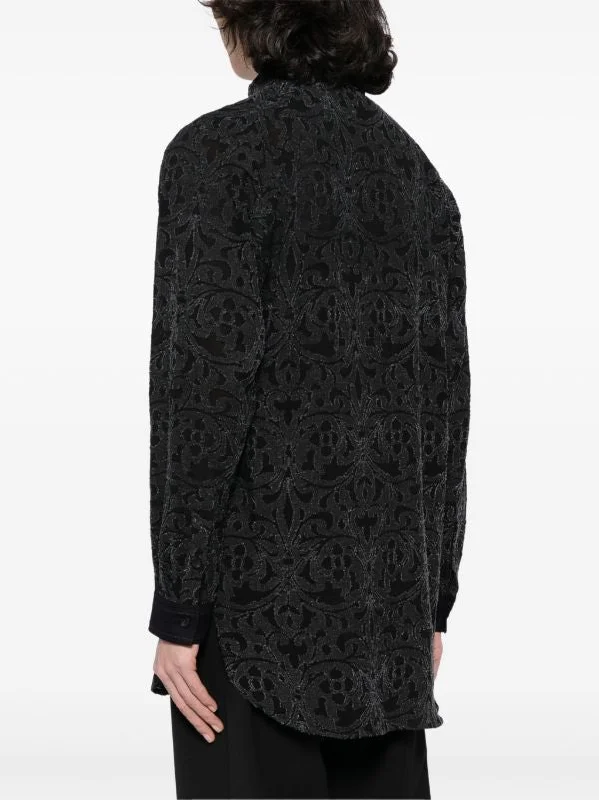 YOHJI YAMAMOTO POUR HOMME Men A-JQ Ashymme Notch Collar B Shirt