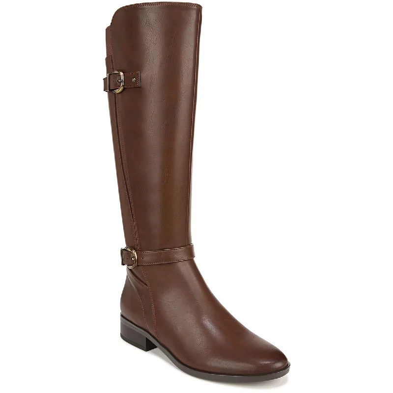 Sahara Womens Faux Leather Knee-High Boots