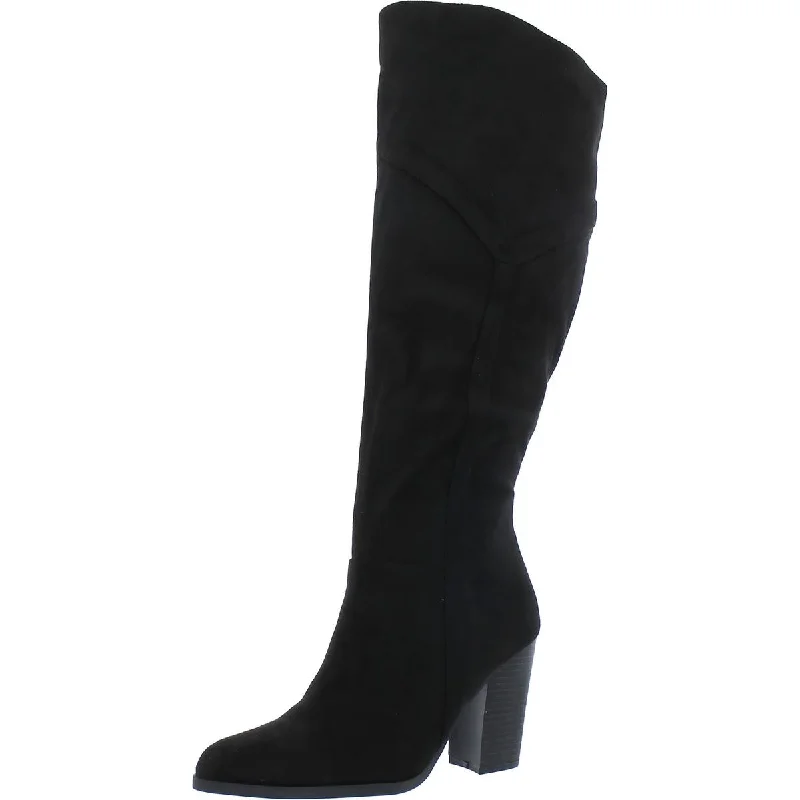 Womens Faux Suede Slouchy Thigh-High Boots