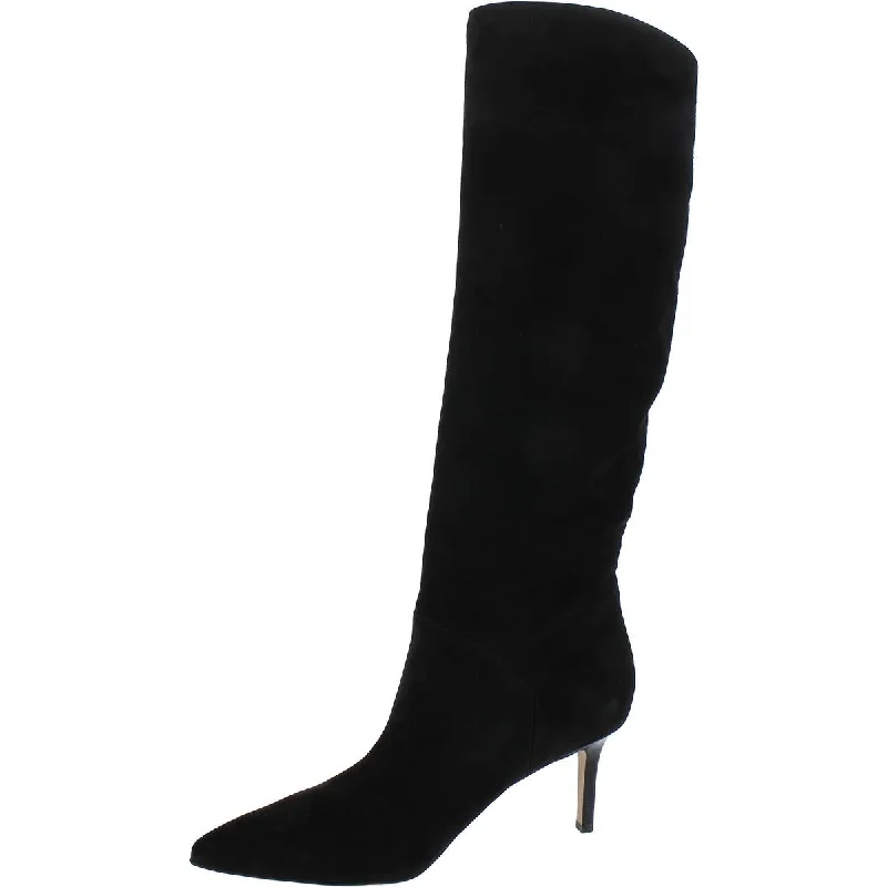 Lexington Womens Suede Kitten Heels Knee-High Boots