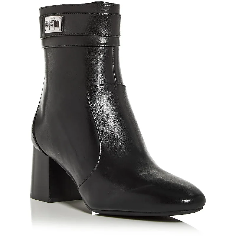 Padma Womens Leather Ankle Booties