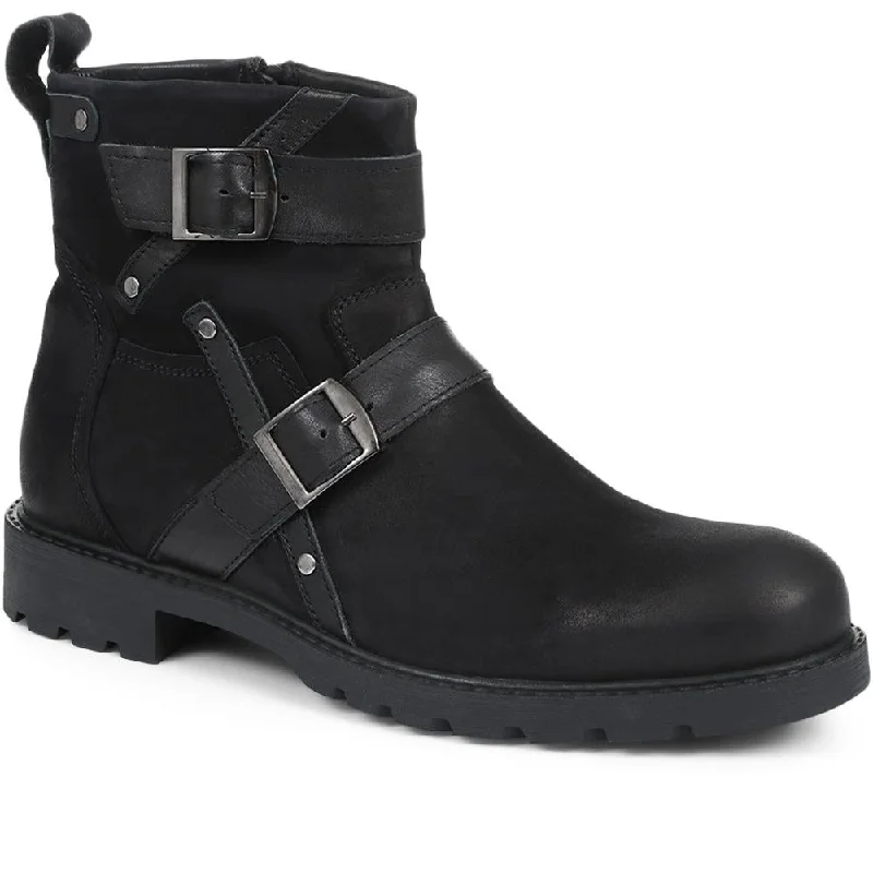 Leather Biker Ankle Boot - META30513 / 317 989