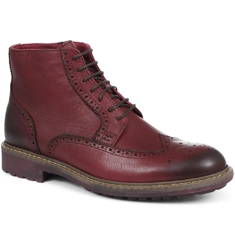 Leather Brogue Ankle Boot - META30512 / 317 988