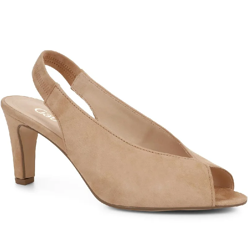 Suede Sling-Back Court Shoes - GAB31523 / 317 976