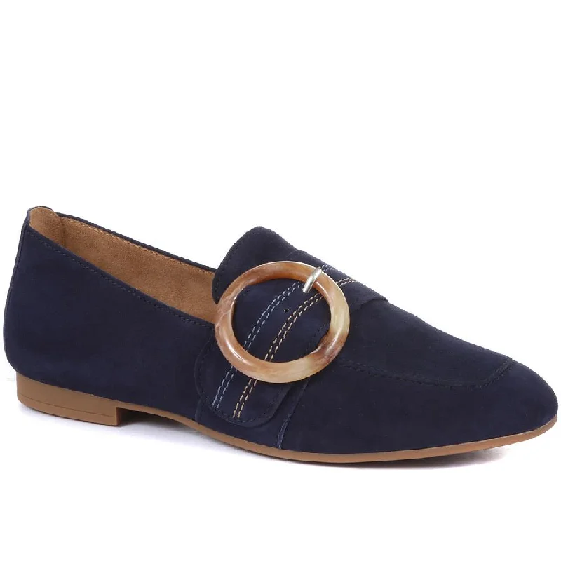 Viola Suede Loafers with Oversized Buckle - GAB31530 / 317 980