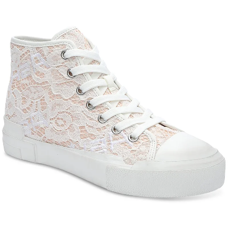 Ghibly Lace Mesh Womens Canvas Lifestyle High-Top Sneakers