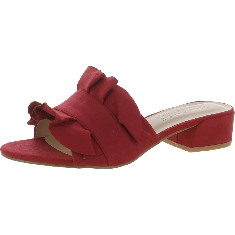 Womens Faux Suede Mule Sandals