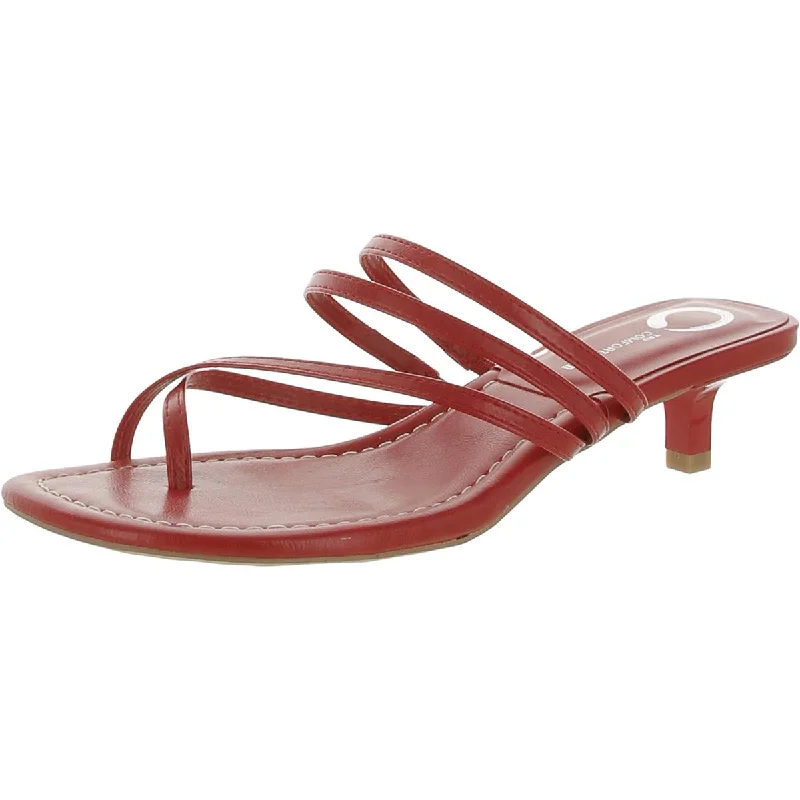 Bhfo Womens Strappy Faux Leather Slide Sandals