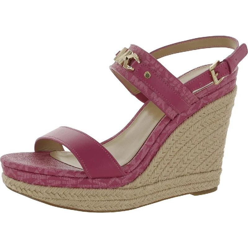 Womens Leather Wedge Sandals