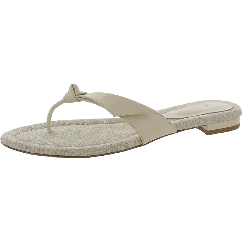 ASYMMETRICCLARITA Womens Leather Flat Thong Sandals