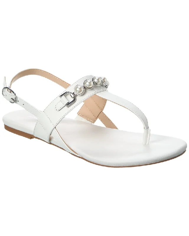 Stuart Weitzman Perla T-Strap Leather Sandal