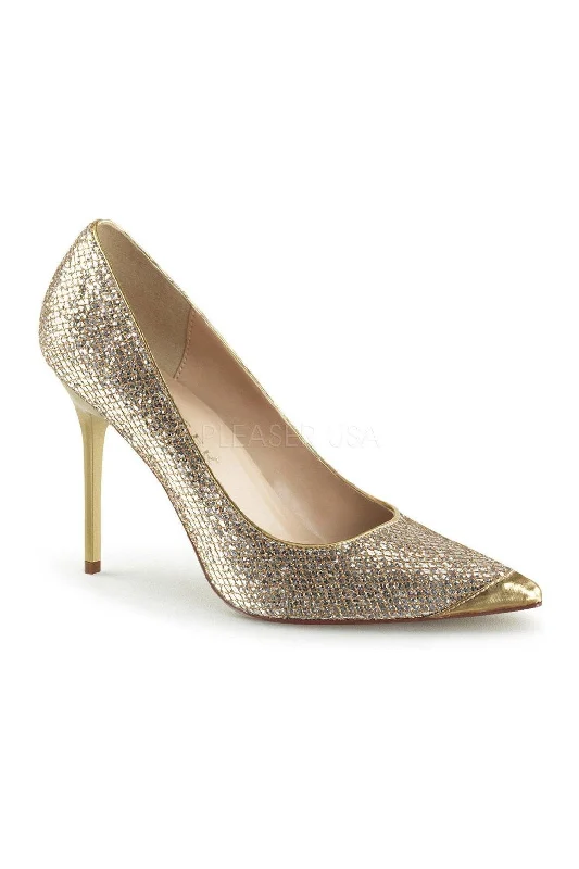 CLASSIQUE-20 Pump  | Gold Fabric