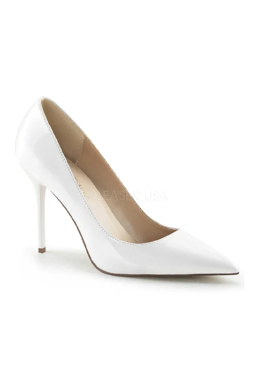 CLASSIQUE-20 Pump  | White Patent