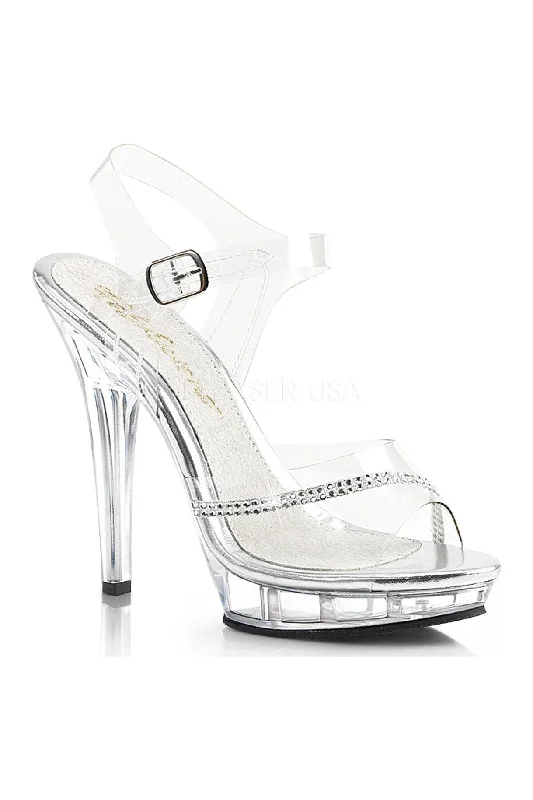 LIP-108R Sandal | Clear Vinyl