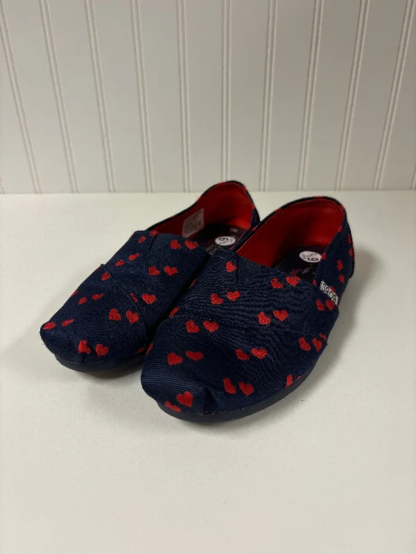 Navy Shoes Flats Bobs, Size 6.5