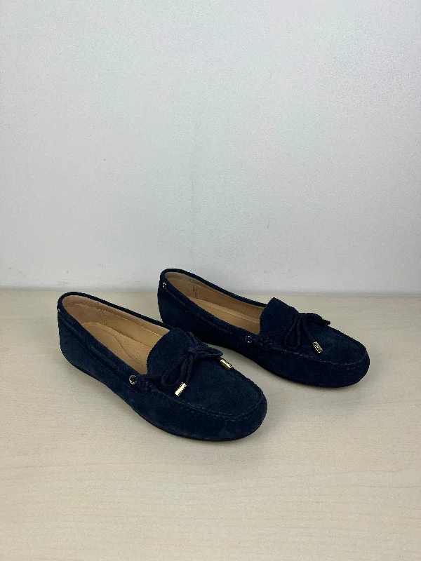 Navy Shoes Flats Michael By Michael Kors, Size 8