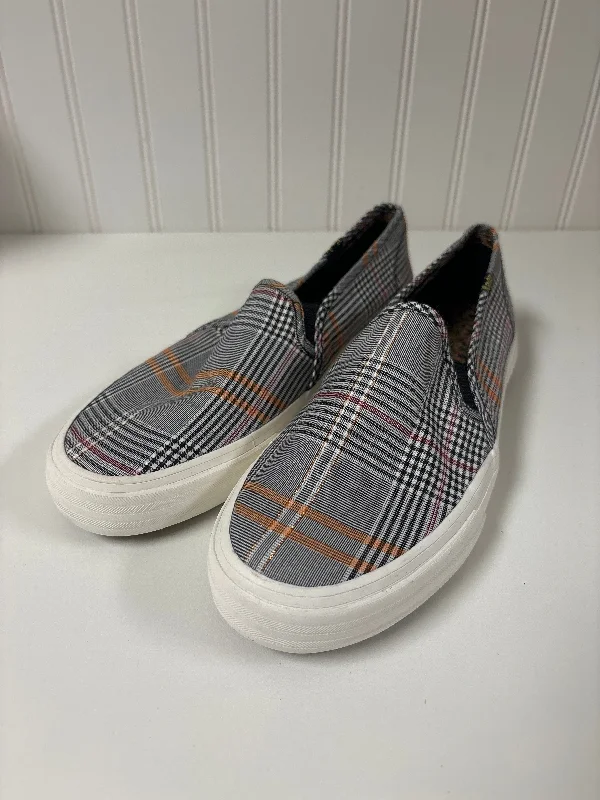 Plaid Pattern Shoes Flats Keds, Size 7.5