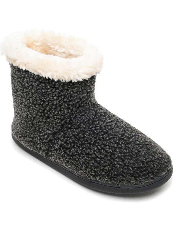 Betty Womens Faux Fur Comfy Bootie Slippers