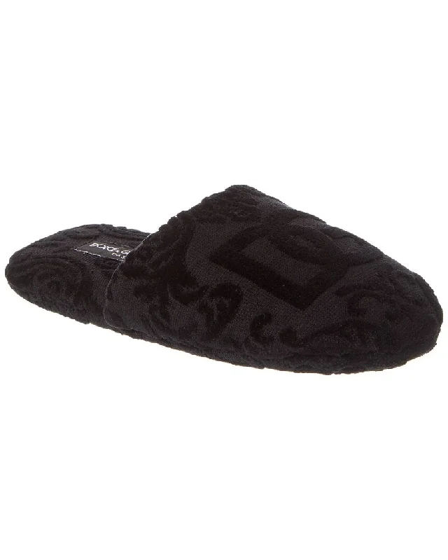 Dolce & Gabbana Jacquard Terry Slippers