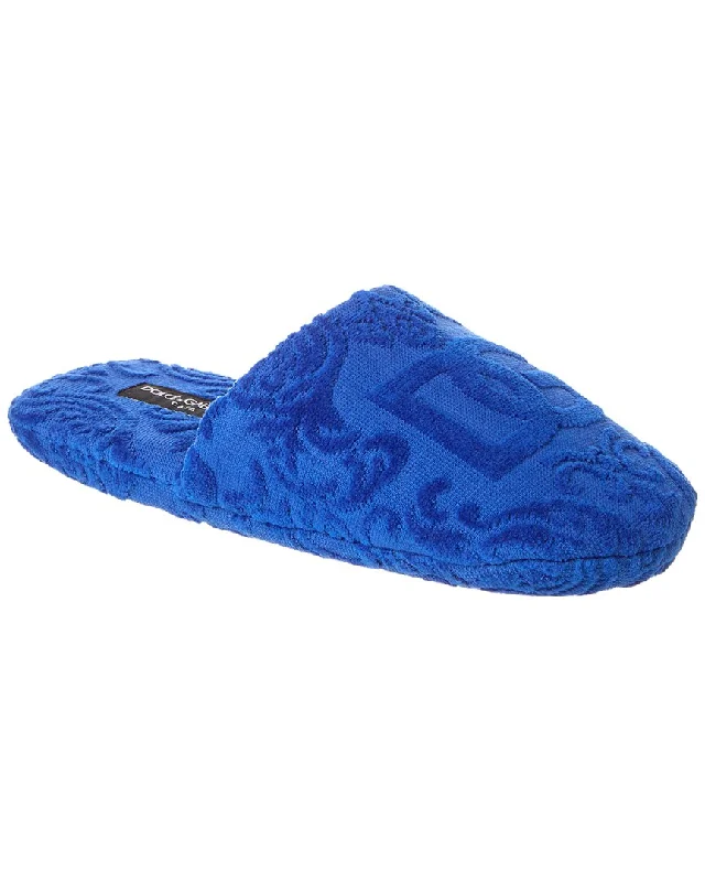 Dolce & Gabbana Jacquard Terry Slippers